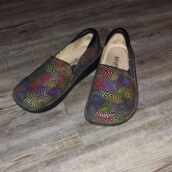 Allegria Debra Viewmaster Women’s  Black Multicolor Pattern   Deb-777   Sz 6 - Picture 1 of 6